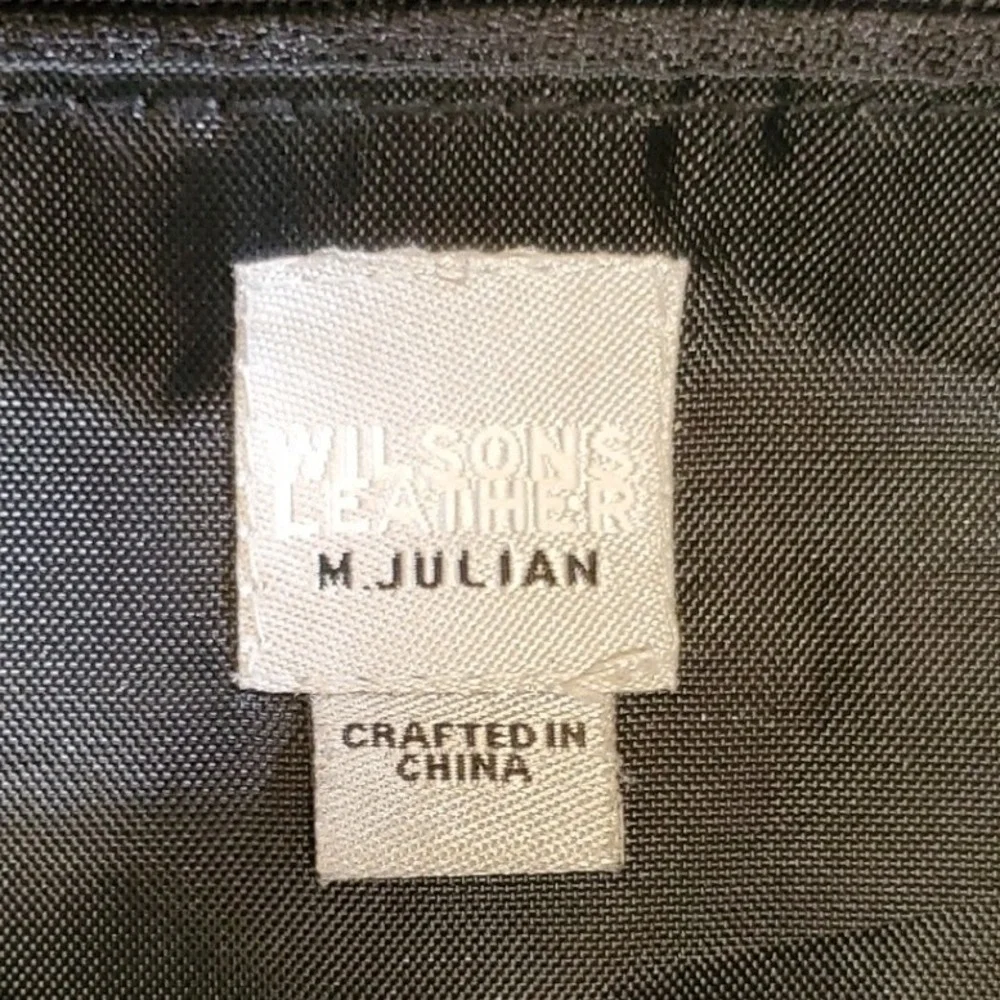 Wilsons Leather M. Julian Distressed Gothic Y2K Messenger Bag Black Brown Red